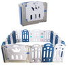 Foldable Baby Playpen Blue White
