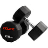 ZERRO Rubber Dumbbells Set with Solid Handle Weights 12 pcs