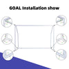 ZERRO Fussballtor Outdoor 240 x 85 x 160cm Weiss 2er