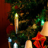 Silver LED Christmas Candle Lights 20 30 40 pcs