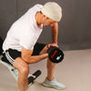 ZERRO Rubber Dumbbells Set with Solid Handle Weights 12 pcs