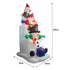 Self Inflating LED Snowman Tower White