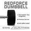 ZERRO Rubber Dumbbells Set with Solid Handle Weights 12 pcs