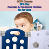 Foldable Baby Playpen Blue White