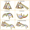 CCLIFE Klettergerüst Indoor Kletterdreieck mit Rutsche und Kletterbogen ab 1 jahr Montessori Pikler Dreieck