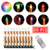 Gold LED Christmas Candle Lights 20 30 40pcs