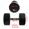 ZERRO Rubber Dumbbells Set with Solid Handle Weights 12 pcs