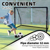 ZERRO Fussballtor Outdoor 240 x 85 x 160cm Schwarz mit Fußball