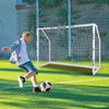 ZERRO Fussballtor Outdoor 240 x 85 x 160cm Weiss 2er