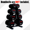 ZERRO Dumbbell Rack 300 kg Load Black 43 x 40 x 82 cm