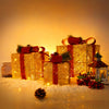 LED Christmas Light Up Sparkle Gift Boxes with Cotton Threads