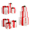 LED Christmas Light Up Sparkle Gift Boxes with Polyester Threads