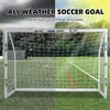 ZERRO Fussballtor Outdoor 240 x 85 x 160cm Weiss 2er