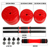 ZERRO Dumbbell with Barbell Bar 2 x 10 kg, 2 x 15 kg, 2 x 20 kg Red