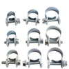 Hose Clamp Clips Assortment Galvanized 8-18 mm 135 pcs