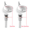 Basin Sink Waste Chrome Slotted Pop UP Click Clack with Overflow