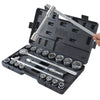 Socket Set, 3/4 Inches hexagon 19-50mm with 2 Extension Bars with Storage Case 21pcs
