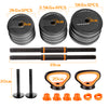 ZERRO Multifunctional Adjustable Weights Dumbbells & Kettle Set