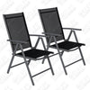 Folding Garden Chairs Aluminium 2 pieces