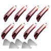 8 Cutter Knife Carpet Knives Box Knife Retractable with 50 Blades