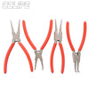 Circlip Pliers Set 225 mm Internal External Straight Bent 4 pcs