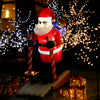 Self Inflating LED Santa on Ski