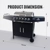 Gas Grill Barbecue 6+1 only for DE