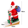 Self Inflating LED Santa on Ski