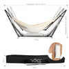 Hammock Foldable Steel Frame Beige
