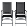 Folding Garden Chairs Aluminium 2 pieces