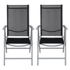 Folding Garden Chairs Aluminium 2 pieces