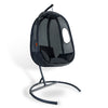 CCLIFE Hängesessel mit Gestell Kissen korb Hängesessel Gestell Faltbar Indoor & Outdoor, max. 120 kg