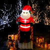 Self Inflating LED Santa on Ski