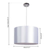 Ceiling Light ø 40 cm Barrel Silver