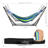 Hammock Foldable Steel Frame Blue&Green