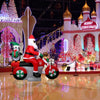 LED Santa Claus ride a motorcycle