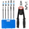 Professional Hand Blind Rivet Nut Tool Riveter Gun Kit with 150 Rivets M5 M6 M8 M10 M12 (30 pieces each)