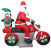 LED Santa Claus ride a motorcycle