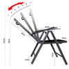 Folding Garden Chairs Aluminium 2 pieces