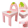 Dressing Table for Kids with Stool & Mirror Pink