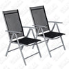 Folding Garden Chairs Aluminium 2 pieces