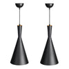 Ceiling Light Cone Black 2 pcs