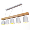 Pendant Light Black in Wood and Metal