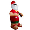Self Inflating LED Santa with Beer