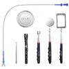 Telescopic Magnetic Pickup Tool with Long Reach Claw Inspection Mirror LED Light Pick up Grabber 7 pcs