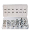 Hexagon Nut Assortment Self Locking M4 M5 M6 M8 M10 M12 146 pcs