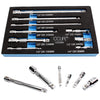 Wobble Extension Bar Adapter Joint Set | 1/4"+3/8"+1/2" 9 pcs