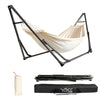 Hammock Foldable Steel Frame Beige