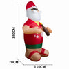 Self Inflating LED Santa with Beer