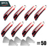 8 Cutter Knife Carpet Knives Box Knife Retractable with 50 Blades
